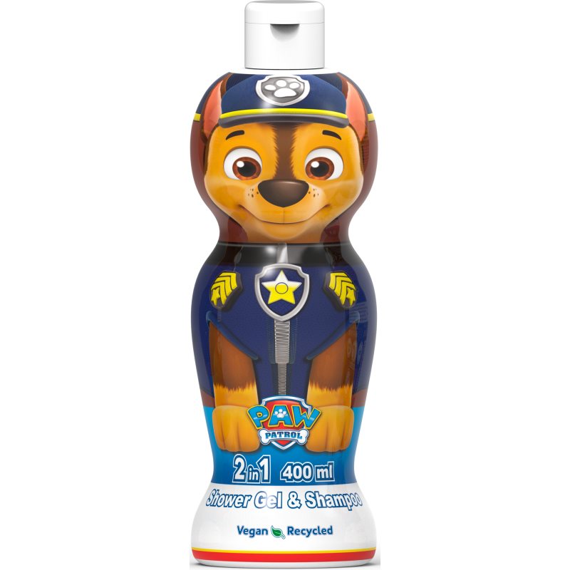 Nickelodeon Paw Patrol Shower Gel & Shampoo sprchový gel a šampon 2 v 1 pro děti Chase 400 ml - parfo.cz