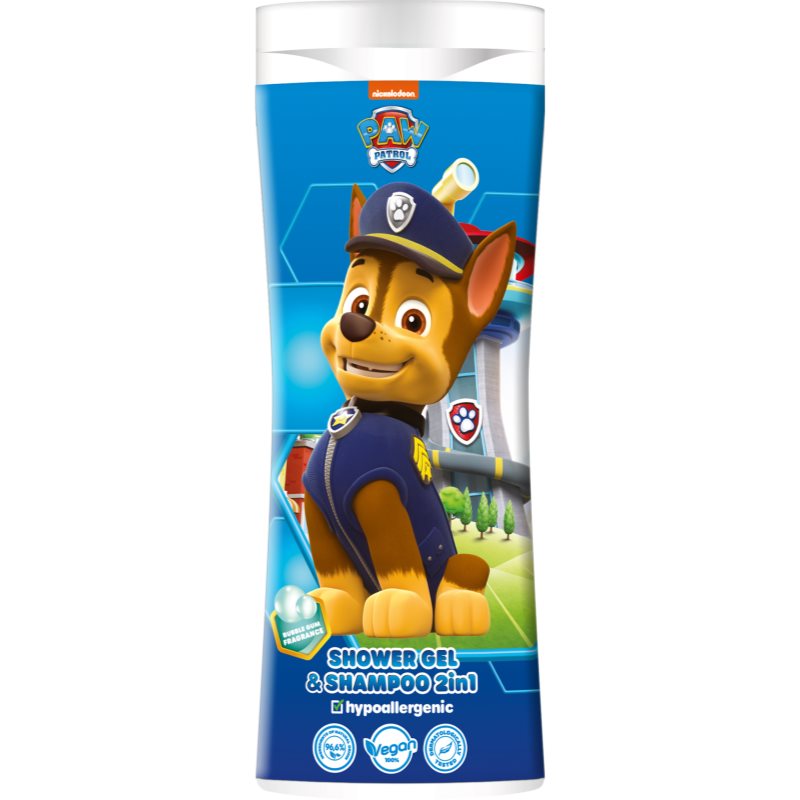 Nickelodeon Paw Patrol Shower gel& Shampoo 2in1 šampon a sprchový gel pro děti Bubble Gum 300 ml - parfo.cz
