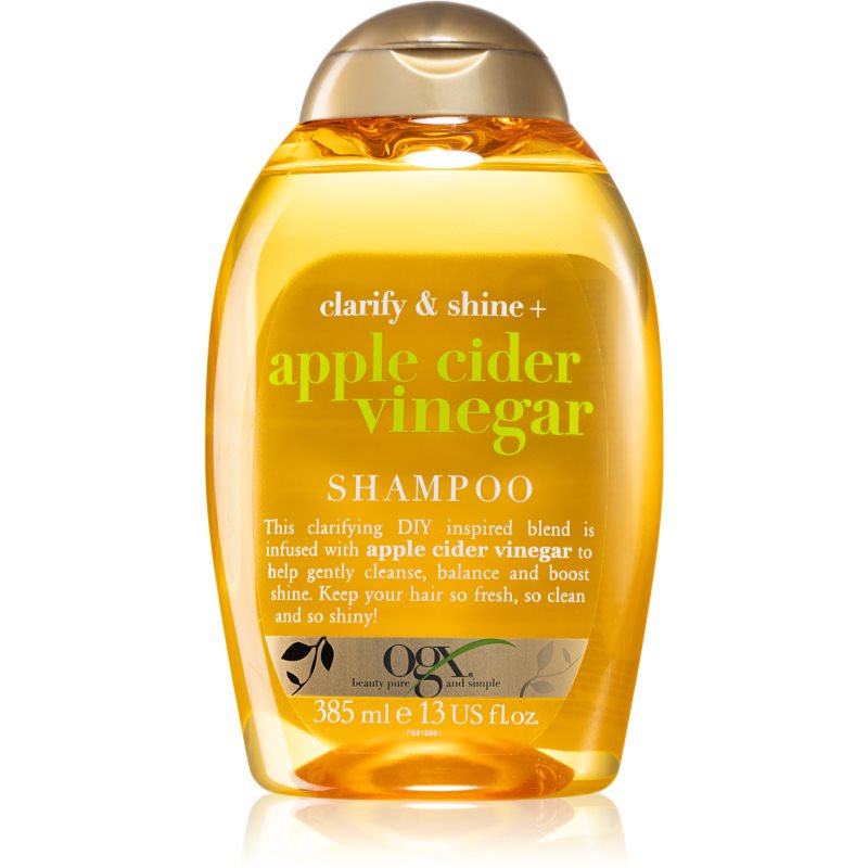 OGX Apple Cider Vinegar čisticí šampon pro lesk a hebkost vlasů 385 ml - parfo.cz