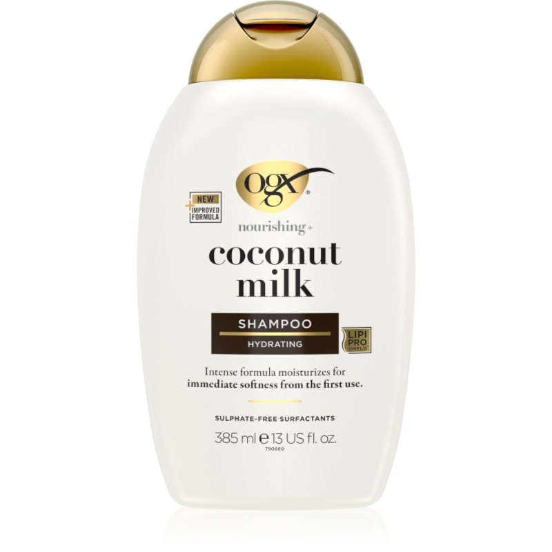 OGX Coconut Milk hydratační šampon s kokosovým olejem 385 ml - parfo.cz