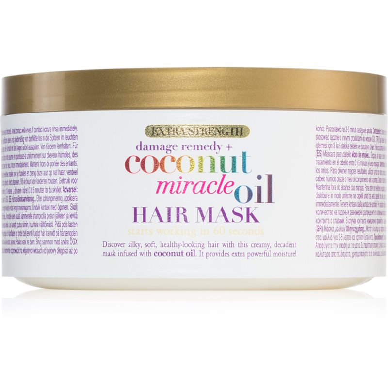 OGX Coconut Miracle Oil hloubkově posilující maska na vlasy s kokosovým olejem 300 ml - parfo.cz
