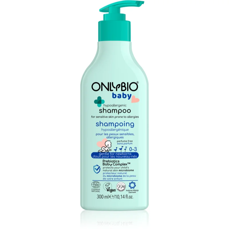 OnlyBio Baby Hypoallergenic jemný šampon pro děti od narození 300 ml - parfo.cz