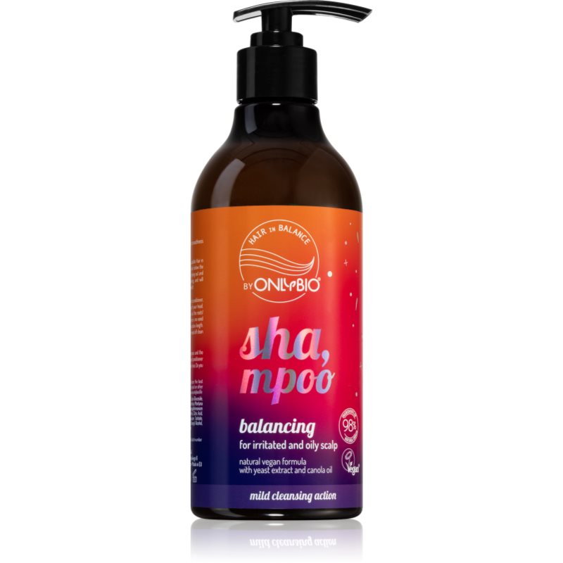 OnlyBio Hair in Balance šampon pro mastné vlasy pro citlivou pokožku hlavy 400 ml - parfo.cz