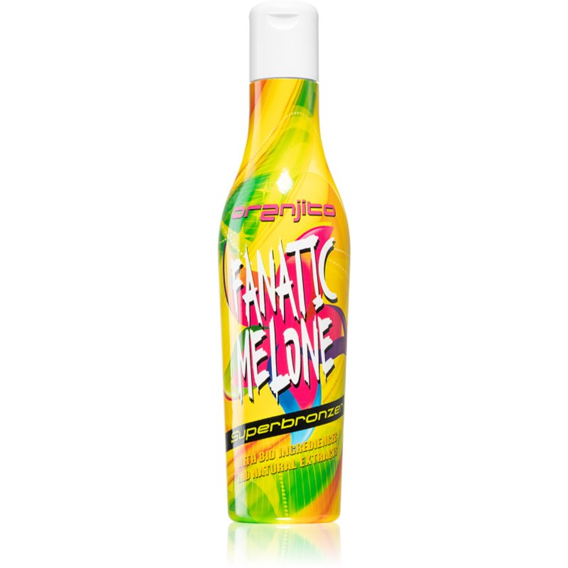 Oranjito Fanatic Melone Superbronzer opalovací mléko do solária s biosložkami a urychlovačem opálení 200 ml - parfo.cz
