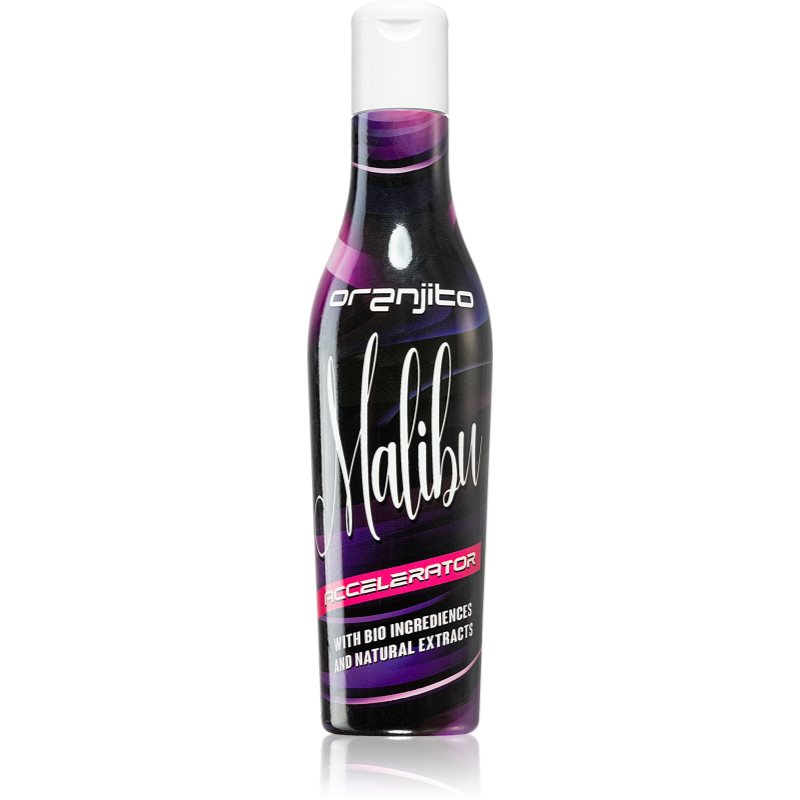 Oranjito Malibu Accelerator opalovací mléko do solária s biosložkami a urychlovačem opálení unisex s vůní White Tea 200 ml - parfo.cz