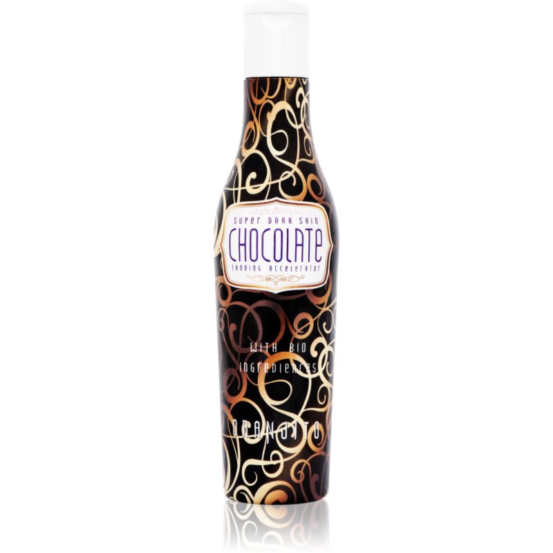 Oranjito Max. Effect Chocolate opalovací mléko do solária s biosložkami a urychlovačem opálení 200 ml - parfo.cz