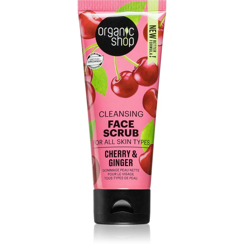 Organic Shop Ginger & Cherry čisticí pleťový peeling 75 ml - parfo.cz