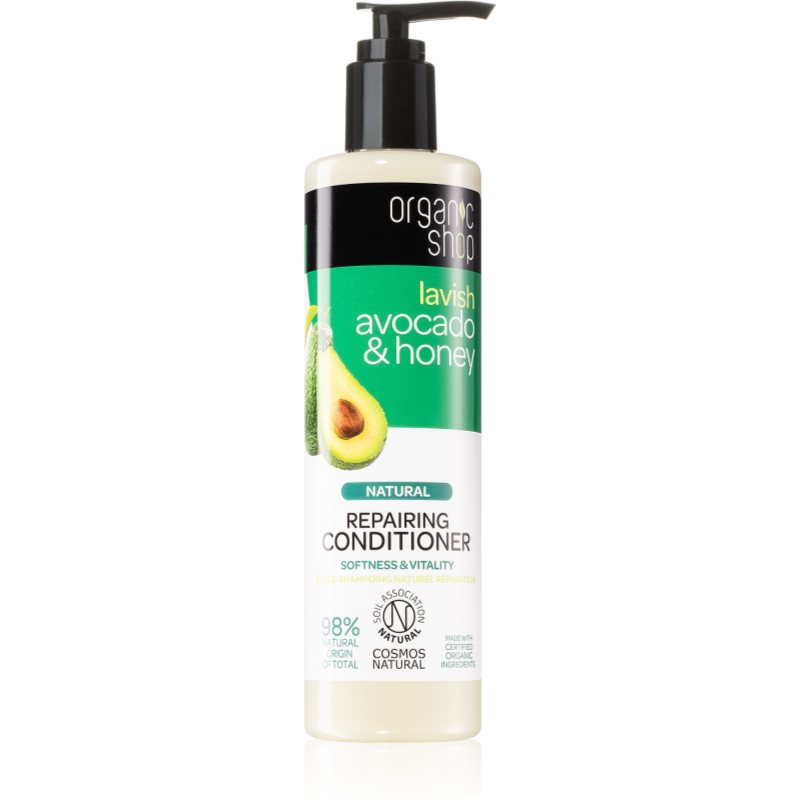 Organic Shop Natural Avocado & Honey regenerační kondicionér pro suché a poškozené vlasy 280 ml - parfo.cz