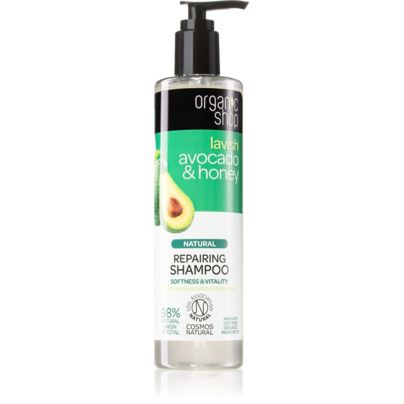 Organic Shop Natural Avocado & Honey regenerační šampon pro suché a poškozené vlasy 280 ml - parfo.cz
