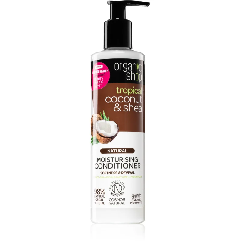 Organic Shop Natural Coconut & Shea hydratační kondicionér pro suché a poškozené vlasy 280 ml - parfo.cz