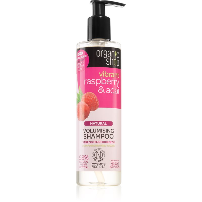 Organic Shop Natural Raspberry & Acai čisticí šampon pro objem 280 ml - parfo.cz