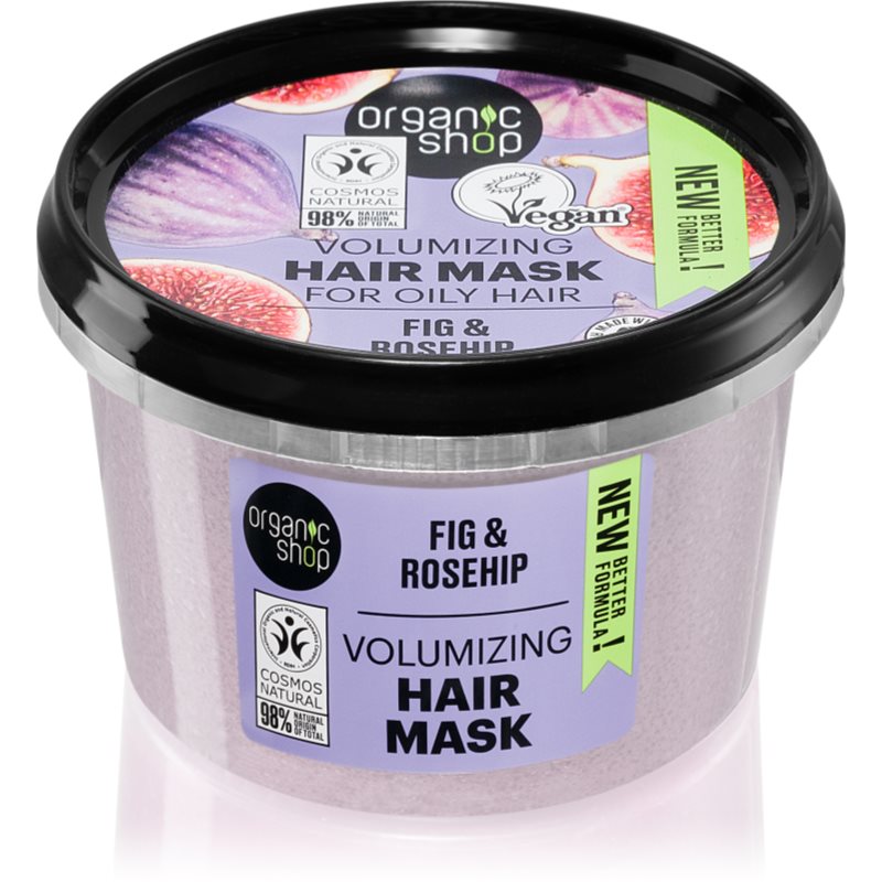Organic Shop Organic Fig & Rosehip pečující maska pro lesk a hebkost vlasů 250 ml - parfo.cz