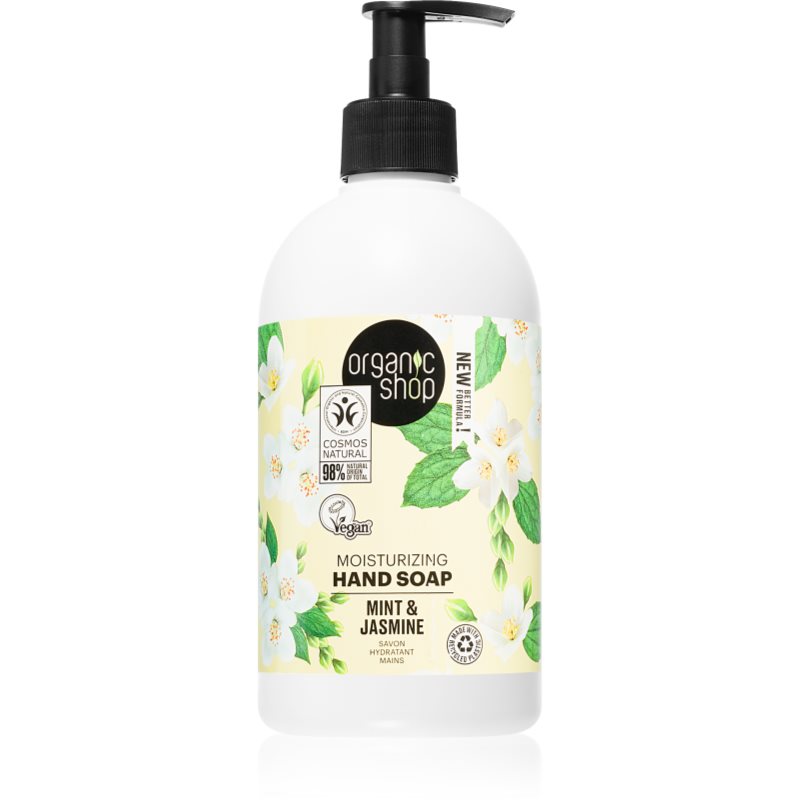 Organic Shop Organic Minty Jasmine tekuté mýdlo na ruce s hydratačním účinkem 500 ml - parfo.cz
