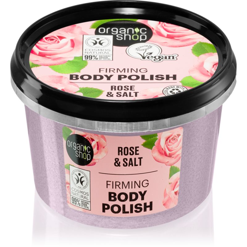 Organic Shop Organic Rose & Salt tělový peeling se solí 250 ml - parfo.cz