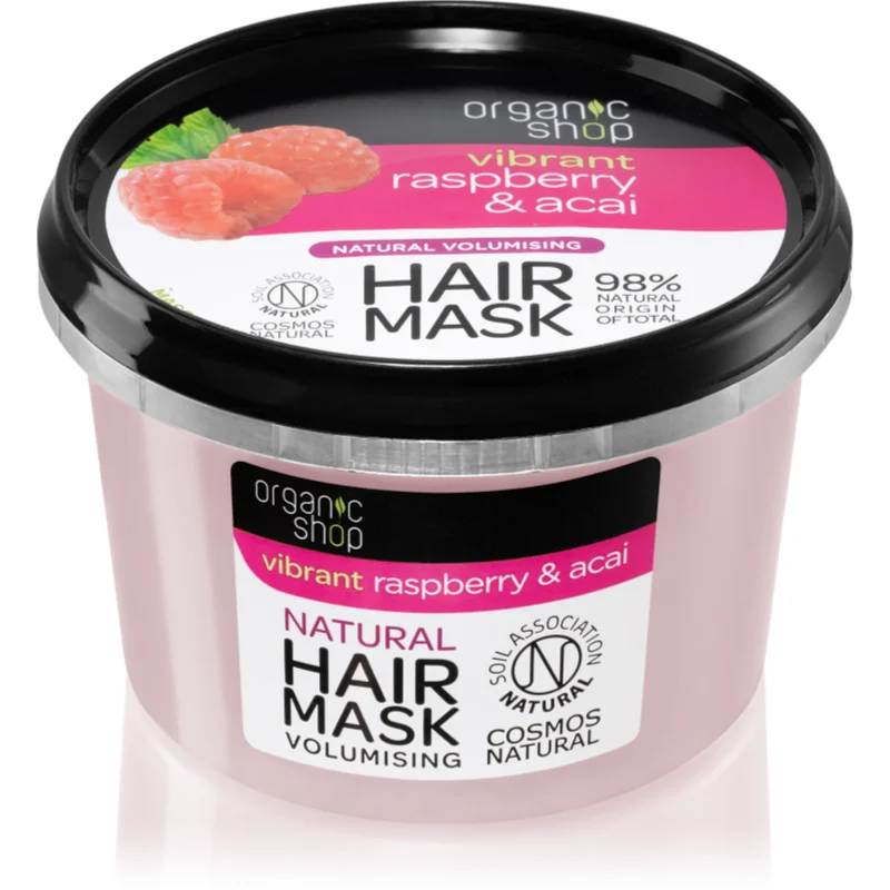Organic Shop Vibrant Raspberry & Acai vyživující maska na vlasy 250 ml - parfo.cz