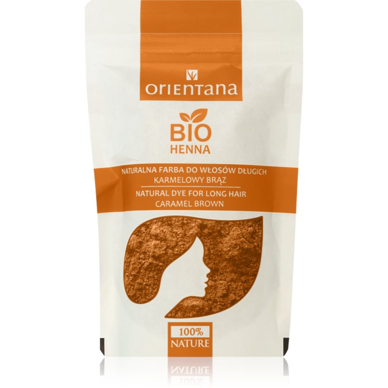 Orientana Bio Henna Natural Dye permanentní barva na vlasy odstín Caramel Brown 100 g - parfo.cz