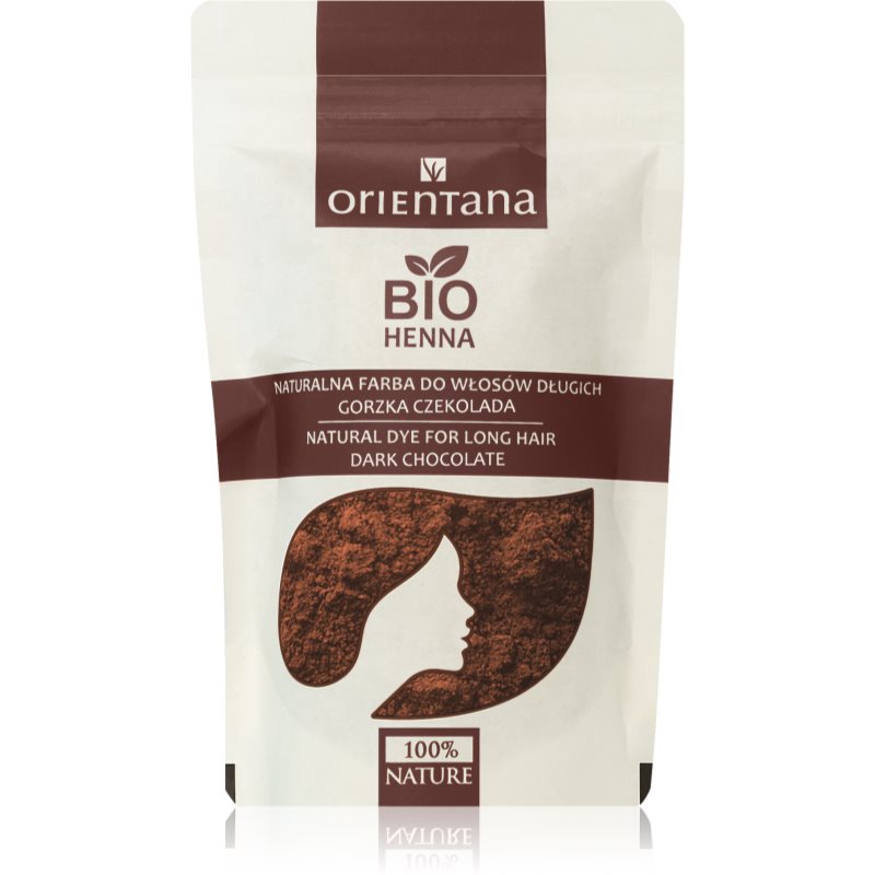 Orientana Bio Henna Natural Dye permanentní barva na vlasy odstín Dark Brown 100 g - parfo.cz