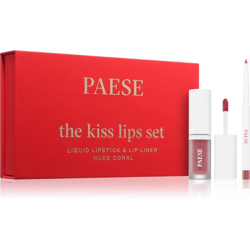Paese The Kiss Lips Set Nude Coral dárková sada odstín 02 nude coral - parfo.cz