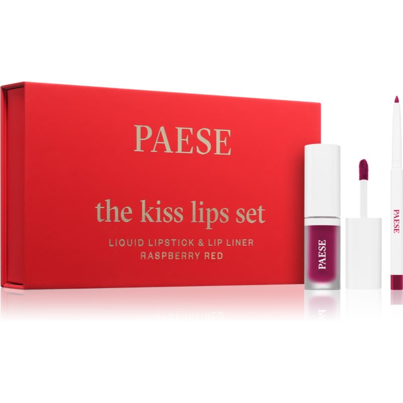 Paese The Kiss Lips Set Raspberry Red dárková sada odstín 05 Raspberry Red - parfo.cz