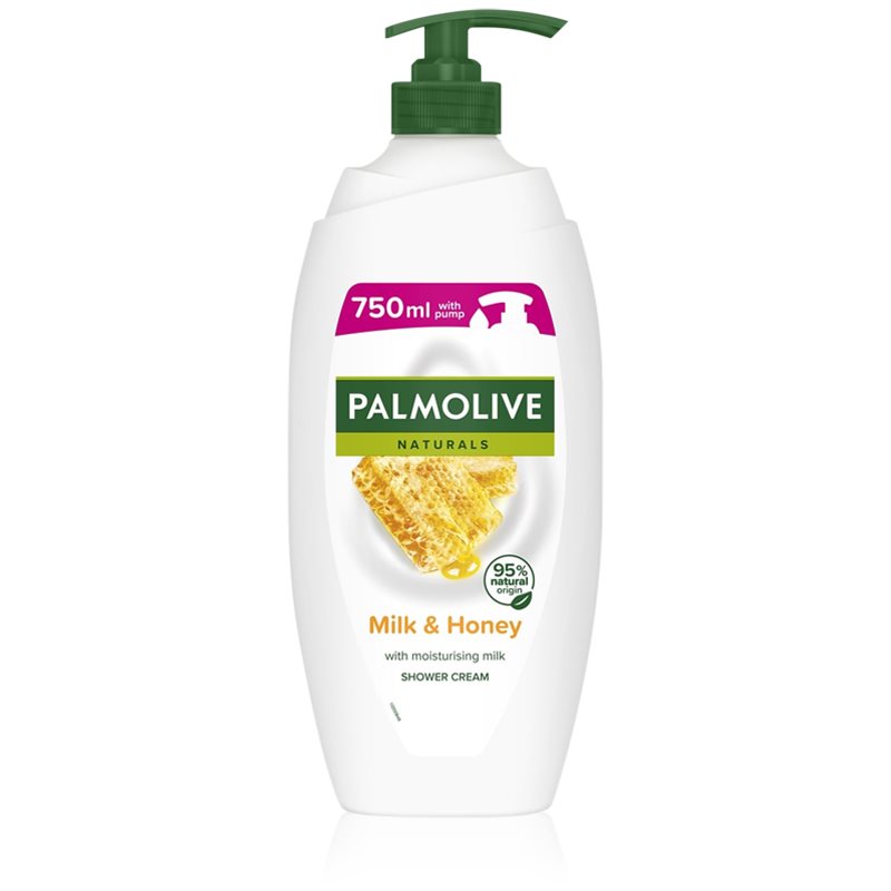 Palmolive Naturals Milk & Honey sprchový a koupelový krémový gel s mlékem a medem s pumpičkou 750 ml - parfo.cz
