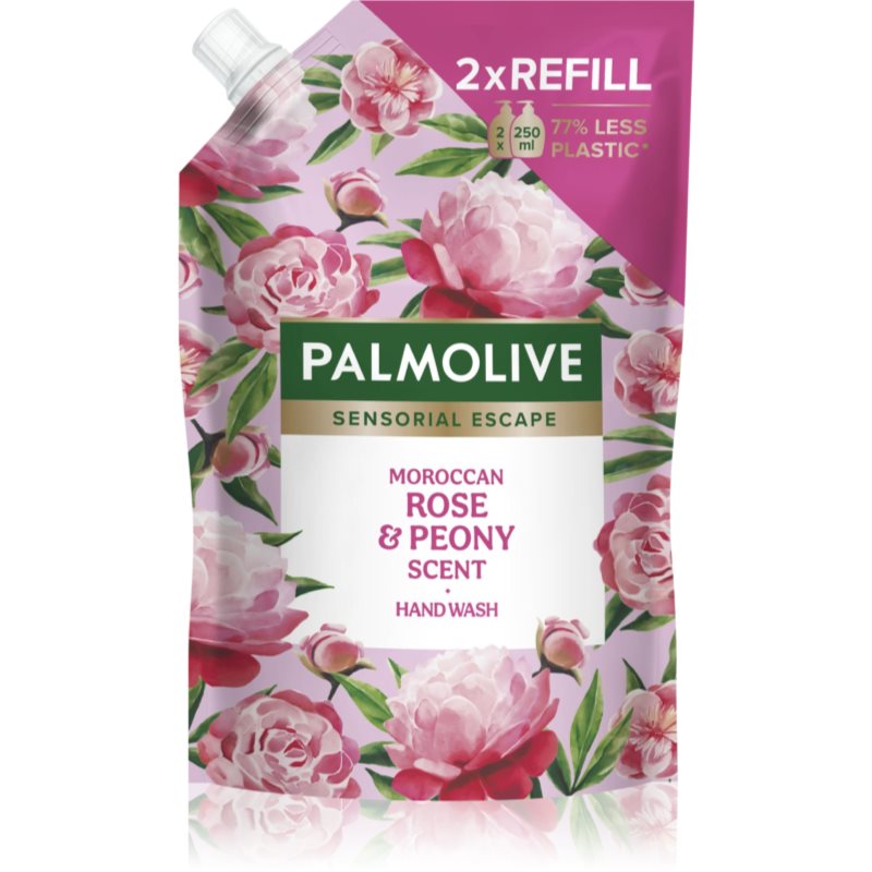 Palmolive Sensorial Escape Moroccan Rose & Peony tekuté mýdlo na ruce náhradní náplň 500 ml - parfo.cz