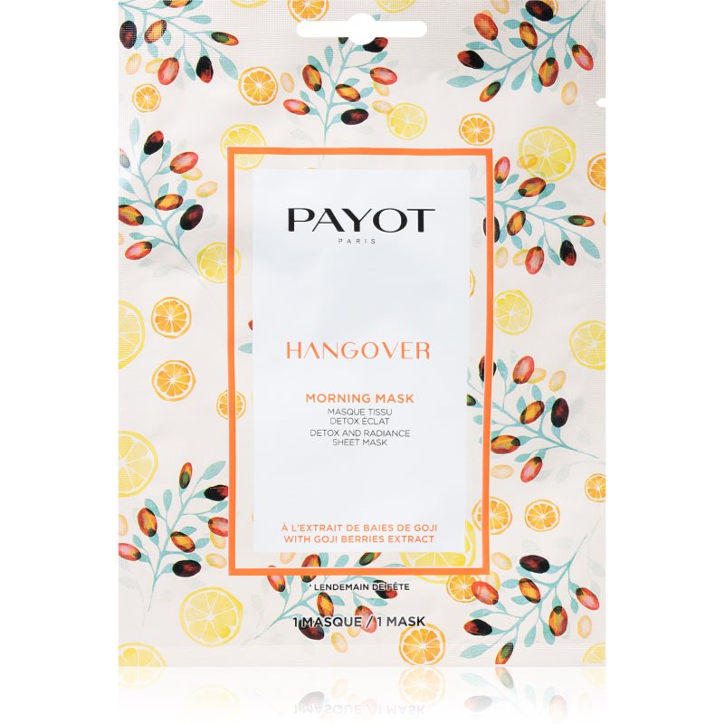 Payot Morning Mask Hangover rozjasňující plátýnková maska pro všechny typy pleti 19 ml - parfo.cz