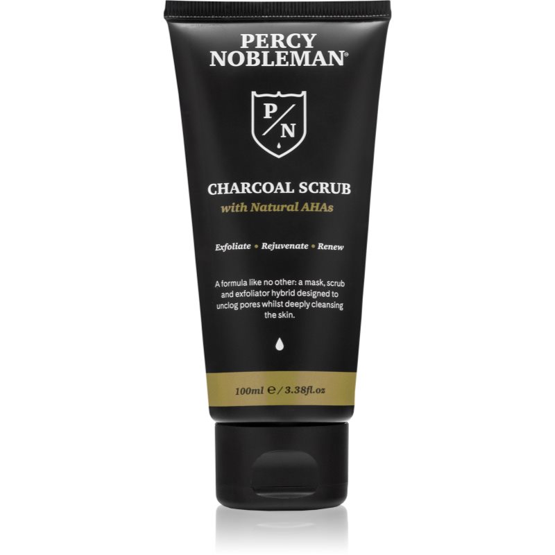 Percy Nobleman Charcoal Scrub čisticí pleťový peeling 3 v 1 100 ml - parfo.cz