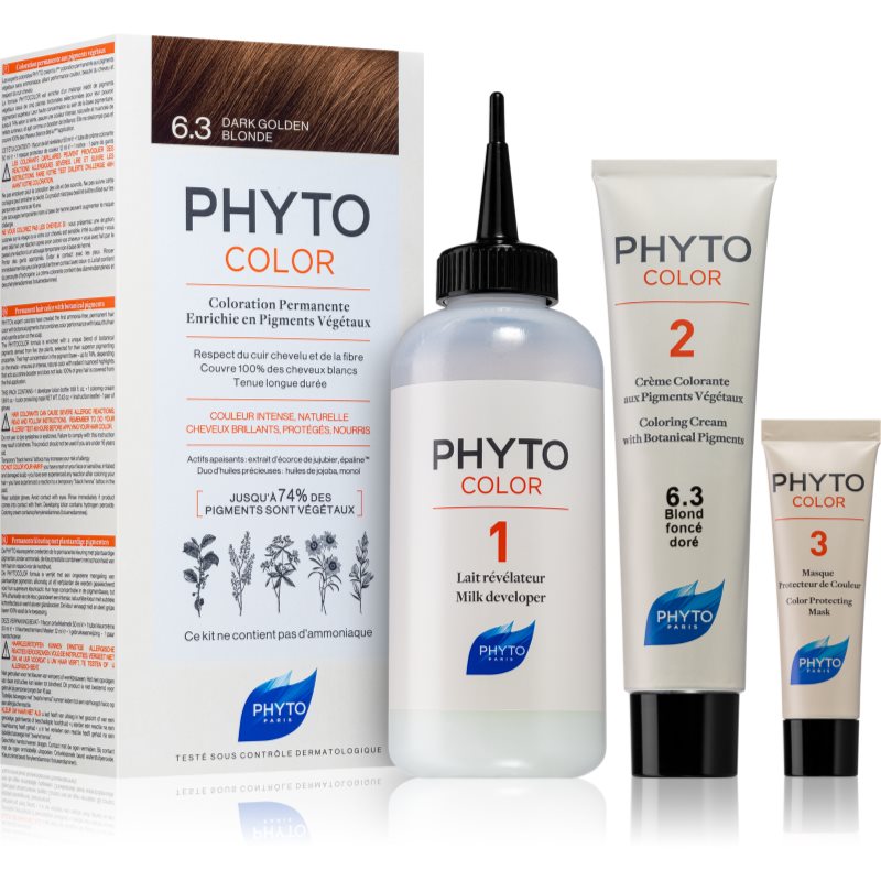 Phyto Color barva na vlasy bez amoniaku odstín 6.3 Dark Golden Blonde 112 ml - parfo.cz