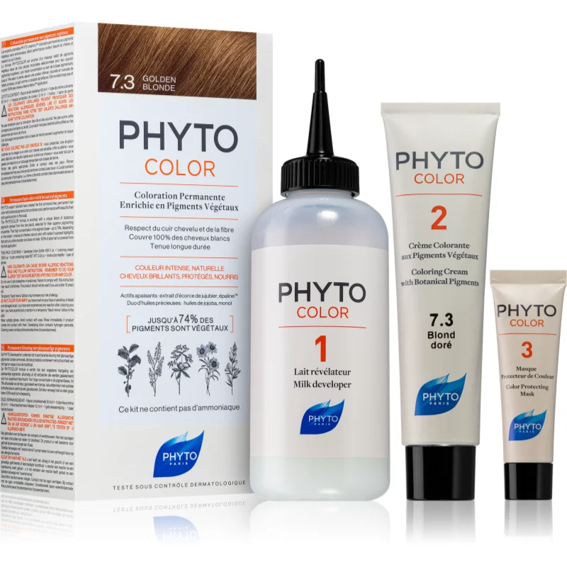 Phyto Color barva na vlasy bez amoniaku odstín 7.3 Golden Blonde 1 ks - parfo.cz