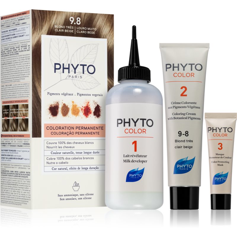 Phyto Color barva na vlasy bez amoniaku odstín 9.8 Blond Clair Beige 1 ks - parfo.cz
