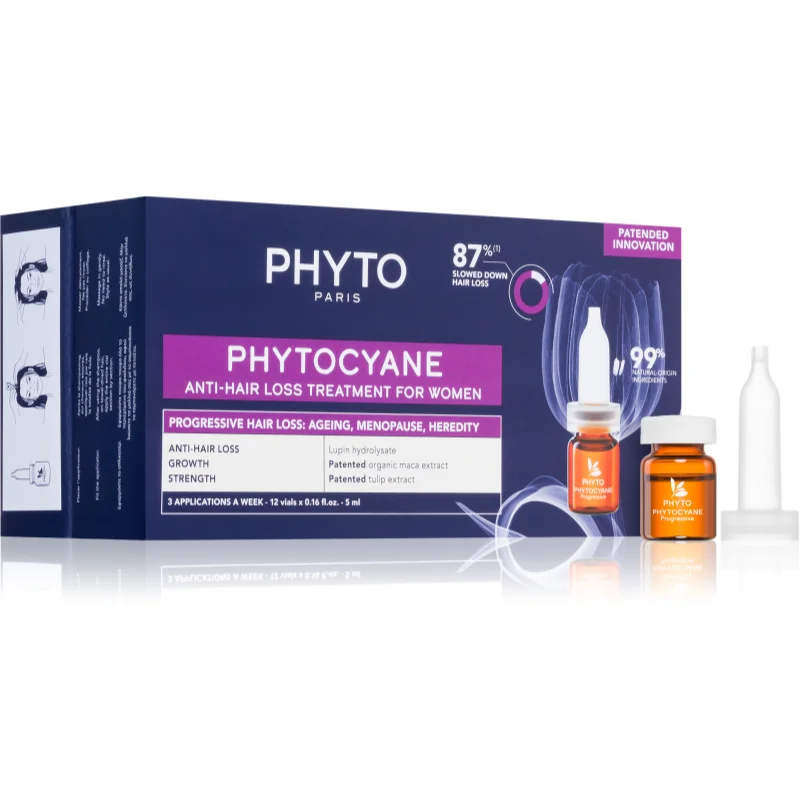 Phyto Phytocyane Anti-Hair Loss Treatment For Women cílená péče proti vypadávání vlasů pro ženy 12x5 ml - parfo.cz