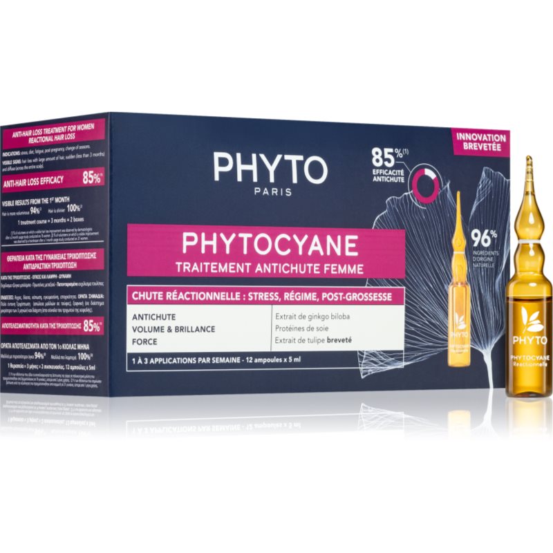 Phyto Phytocyane Women Treatment péče pro podporu růstu a proti vypadávání vlasů 12x5 ml - parfo.cz