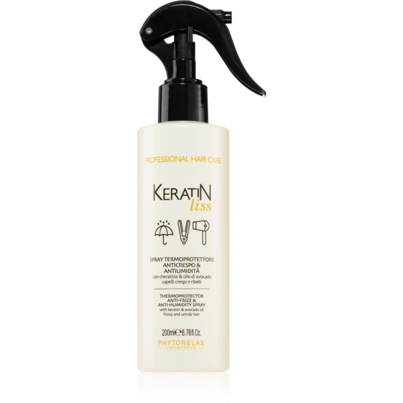 Phytorelax Laboratories Keratin Liss ochranný sprej s hydratačním účinkem pro nepoddajné a krepatějící se vlasy 250 ml - parfo.cz