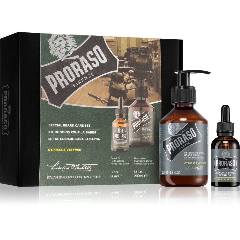Proraso Set Beard Original dárková sada na vousy pro muže Cypress and Vetyver - parfo.cz