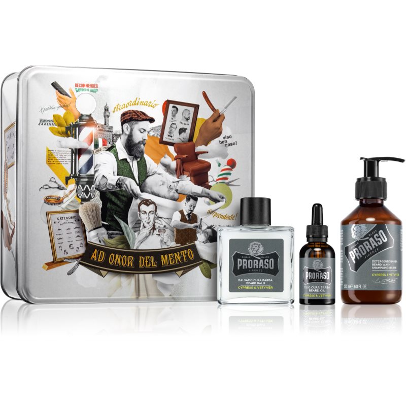 Proraso Set Beard Routine sada na vousy Cypress and Vetyver - parfo.cz
