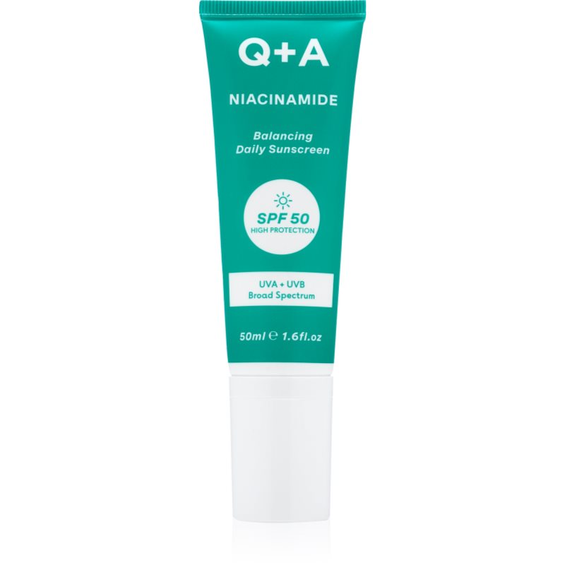 Q+A Niacinamide ochranný krém na obličej SPF 50 50 ml - parfo.cz