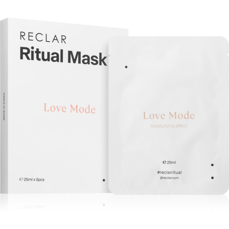 RECLAR Ritual Mask Love Mode jednorázová platýnková maska na obličej pro všechny typy pleti 5 ks - parfo.cz