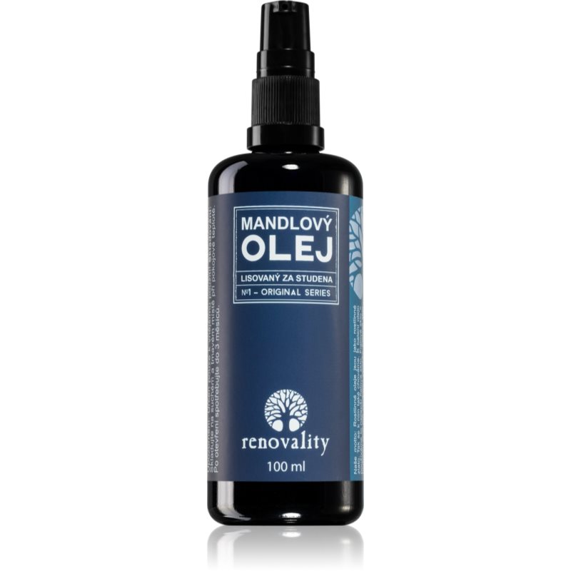 Renovality Original Series Mandlový olej lisovaný za studena pleťový olej pro suchou pleť 100 ml - parfo.cz
