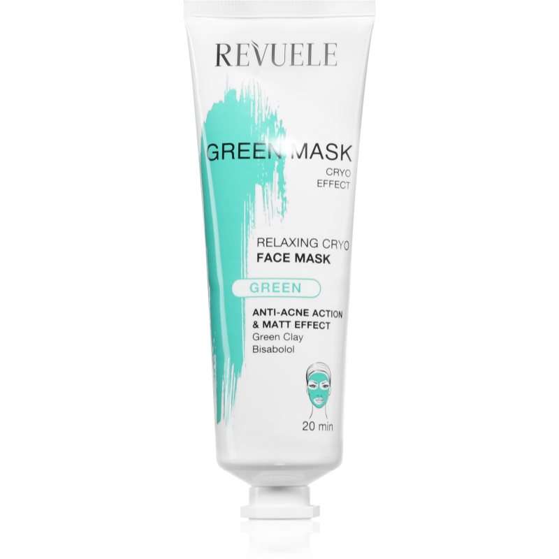 Revuele Green Mask Cryo Effect čisticí zmatňující maska proti nedokonalostem pleti 80 ml - parfo.cz
