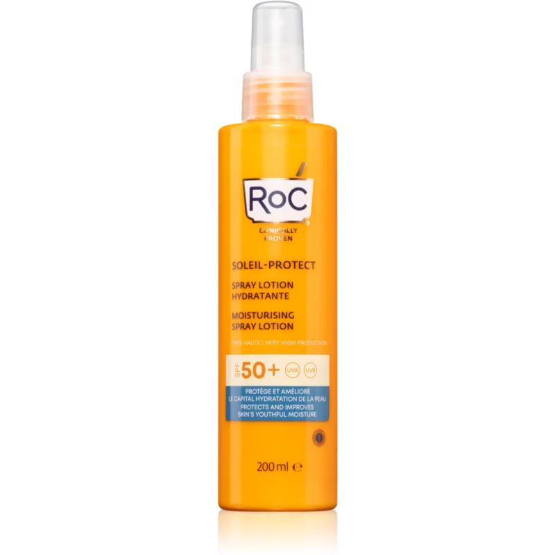 RoC Soleil Protect Moisturising Spray Lotion hydratační sprej na opalování SPF 50+ 200 ml - parfo.cz