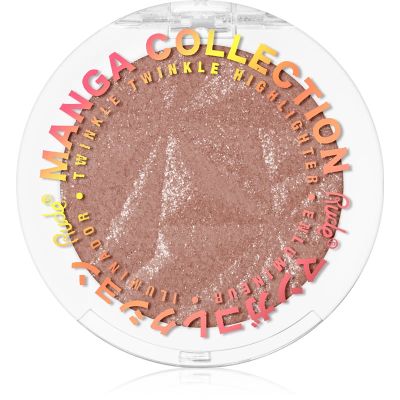 Rude Cosmetics Manga Collection Twinkle Twinkle Highlighter kompaktní pudrový rozjasňovač odstín Sawa-Chan's Heart 4 g - parfo.cz