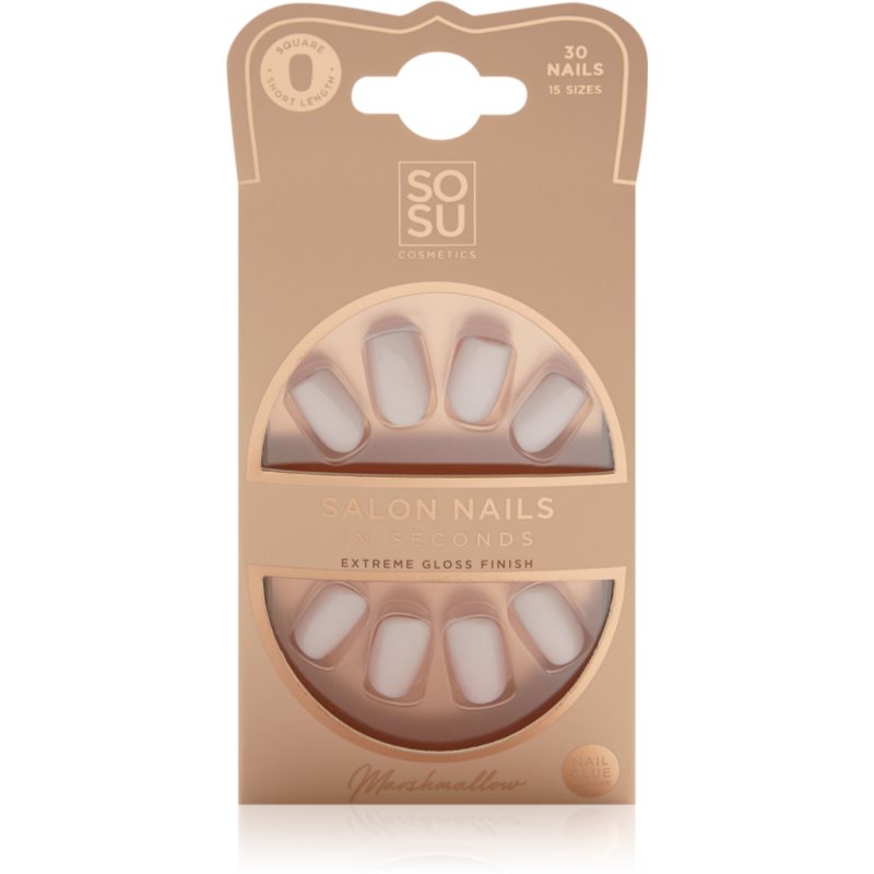 SOSU Cosmetics Salon Nails umělé nehty odstín Marshmallow 30 ks - parfo.cz