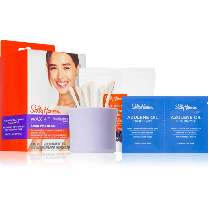 Sally Hansen Salon Wax Kit bezpáskový vosk na epilaci na obličej a citlivá místa 35 g - parfo.cz