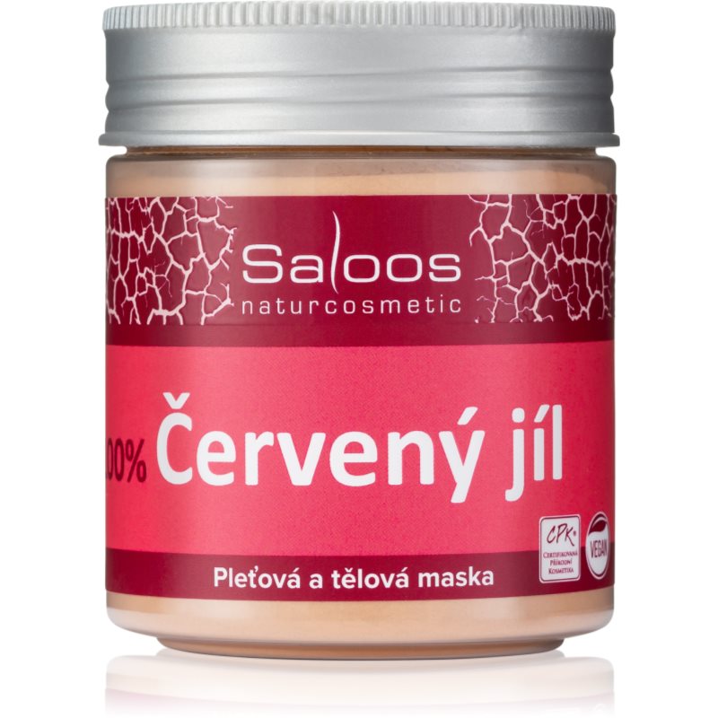 Saloos Jílová Maska Červený Jíl tělová a pleťová maska pro unavenou pleť 140 g - parfo.cz