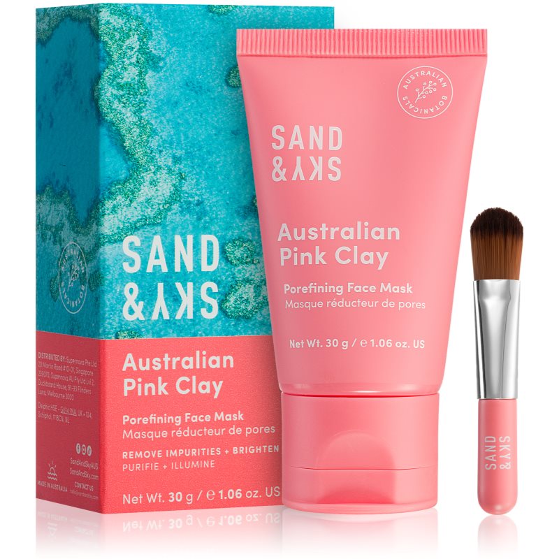Sand & Sky Australian Pink Clay Porefining Face Mask detoxikační maska na rozšířené póry 30 g - parfo.cz