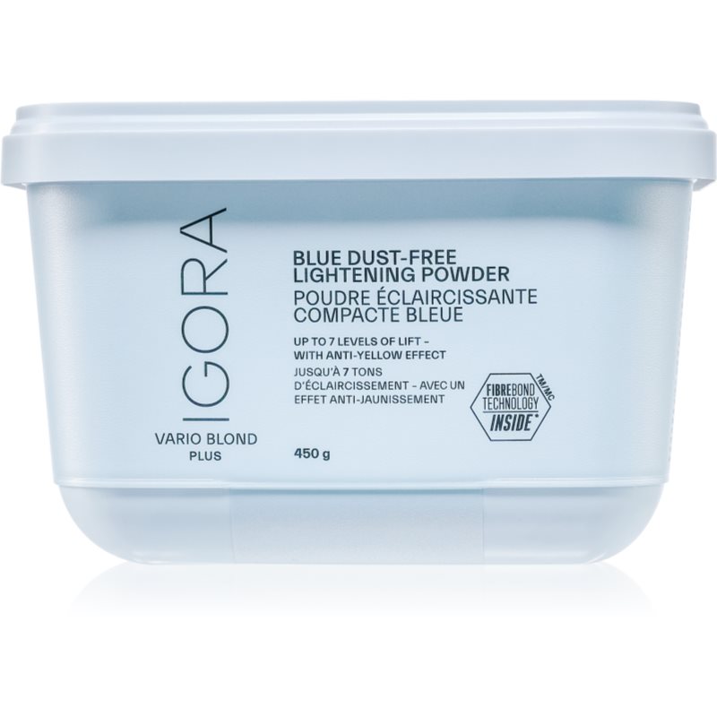 Schwarzkopf Professional IGORA Vario Blond Blue Dust-Free Lightening Powder zesvětlovač s obsahem jílu pro blond vlasy 450 g - parfo.cz