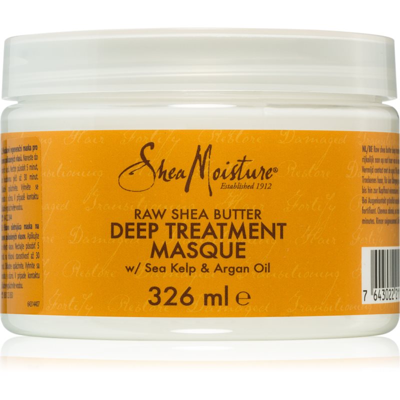 Shea Moisture Raw Shea Butter hloubková péče pro kudrnaté vlasy 326 ml - parfo.cz