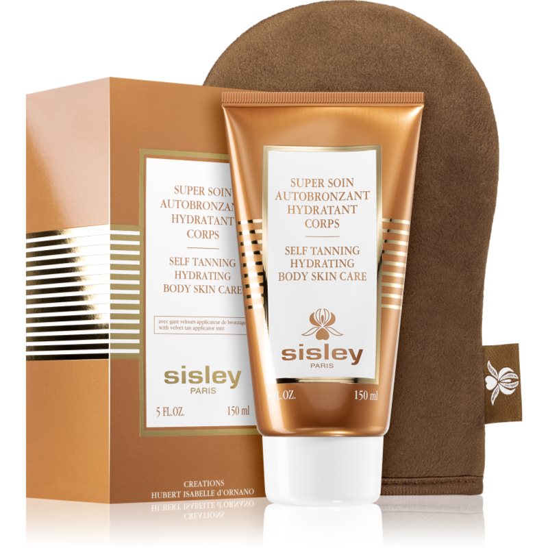 Sisley Super Soin Self Tanning Hydrating Body Skin Care samoopalovací tělové mléko s aplikační rukavicí 150 ml - parfo.cz