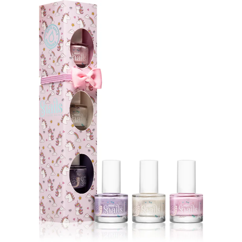 Snails Mini Play sada laků na nehty pro děti Unicorn 3x7 ml - parfo.cz