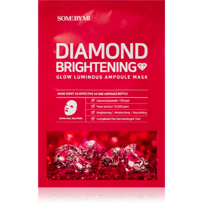 Some By Mi Glow Luminous Red Diamond Brightening rozjasňující plátýnková maska 25 g - parfo.cz